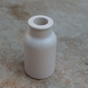 mini vase pierre minérale blanc· vase fleurs séchées petit · petit vase élégant bureau · vase organique beige · mini vase artisanal idée cadeau, idée déco